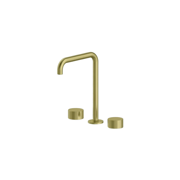 Arcisan Venn Kitchen Set with Swivel Squareline Spout Brushed Brass
