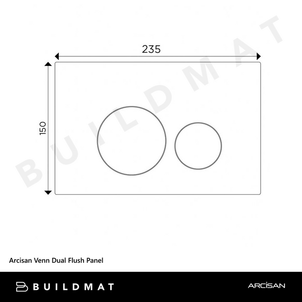 Arcisan Venn Dual Flush Panel Matte White