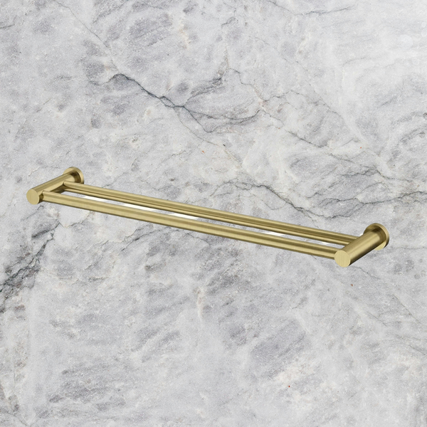 Arcisan Venn Double Towel Rail 600mm Brushed Brass