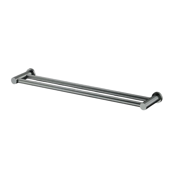 Arcisan Venn Double Towel Rail 600mm Brushed Gunmetal