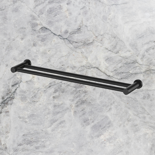 Arcisan Venn Double Towel Rail 600mm Matte Black