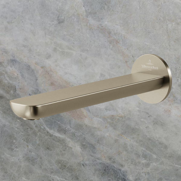 Villeroy & Boch O.Novo Bath Spout Brushed Nickel Lead Free