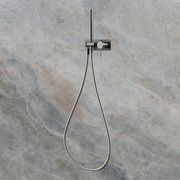 Villeroy & Boch Vita Wall Mounted Bath Shower Set Gunmetal
