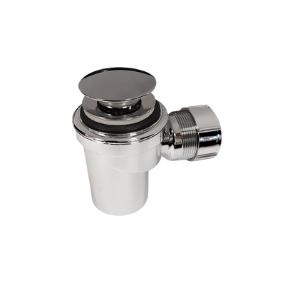 Argent Micro Bottle Trap with 32mm Pop Up Waste P Trap Chrome