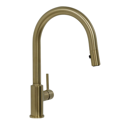 Villeroy & Boch Vita Kitchen Mixer Pull Out Spray Brushed Gold Lead Free