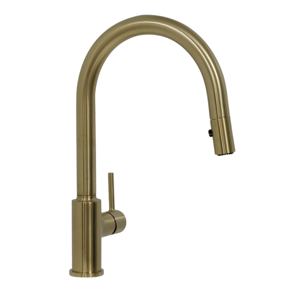 Villeroy & Boch Vita Kitchen Mixer Pull Out Spray Brushed Gold Lead Free