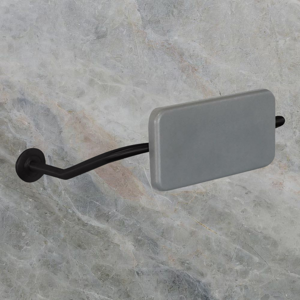 Argent Padded Back Rest with Dark Grey Cushion Matte Black