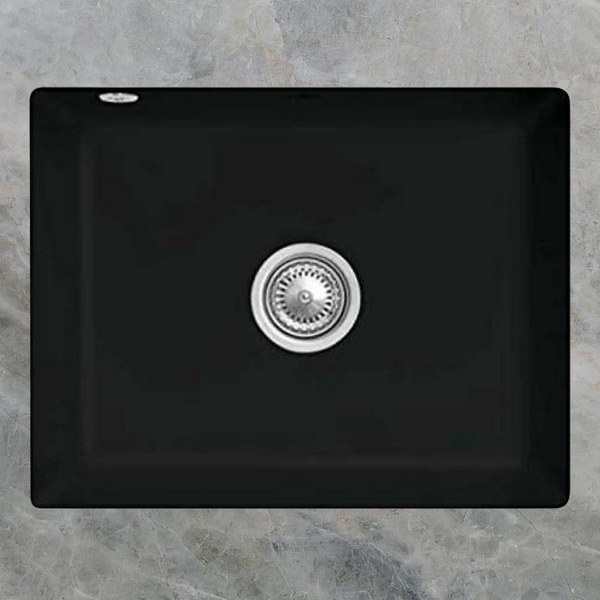 Villeroy & Boch Subway 60 545mm Rectangular Under Counter Sink with Overflow Pure Black