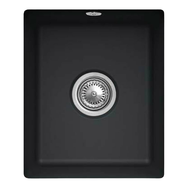 Villeroy & Boch Subway 45 375mm Rectangular Under Counter Sink with Overflow Pure Black