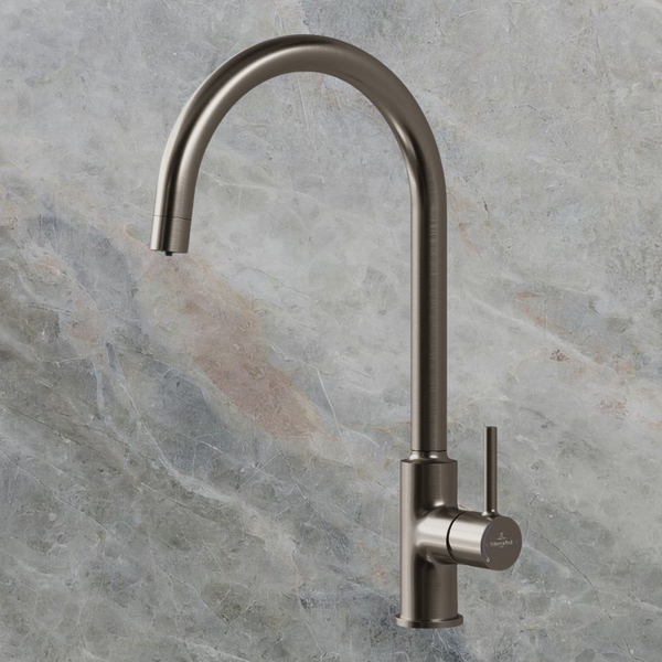 Villeroy & Boch Vita Pure Filtered Water Kitchen Mixer Gunmetal