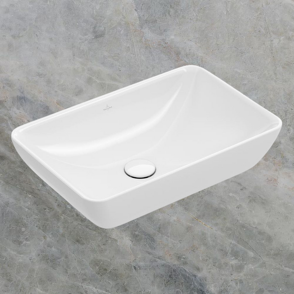 Villeroy & Boch Venticello 550mm Rectangular Vessel Basin with Overflow Alpine White
