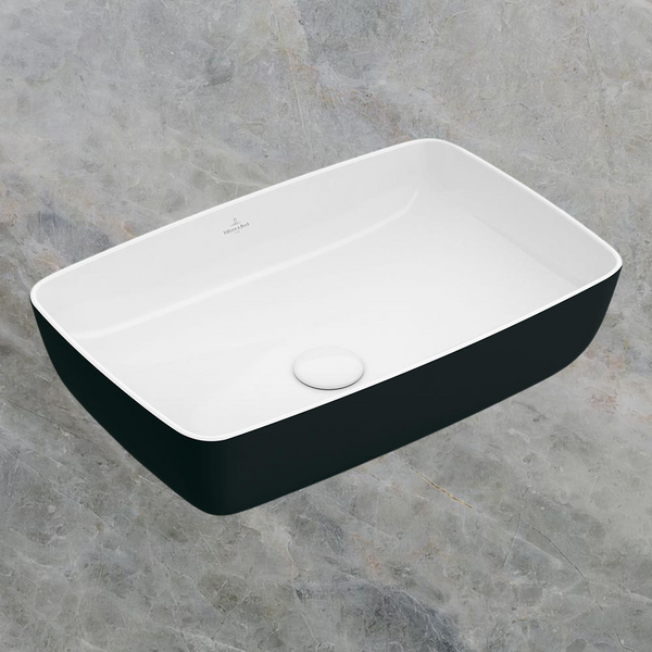 Villeroy & Boch Artis 580mm Rectangular Vessel Basin Coal Black