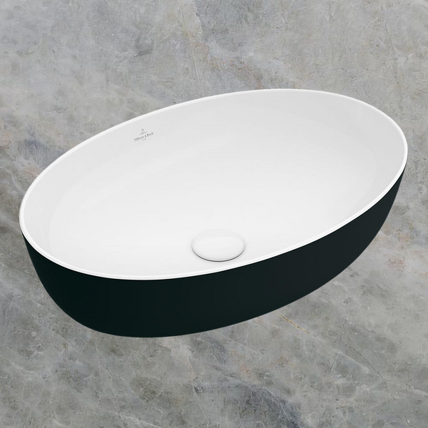 Villeroy & Boch Artis 610mm Oval Vessel Basin Coal Black
