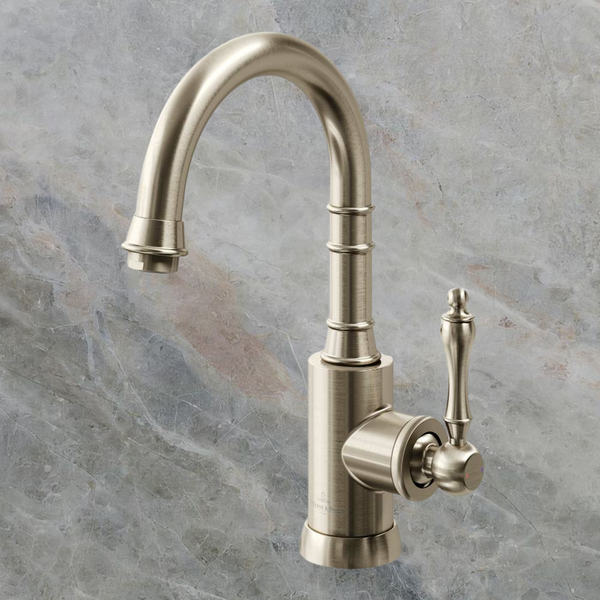Villeroy & Boch Avia 2.0 Gooseneck Basin Mixer Brushed Nickel Lead Free