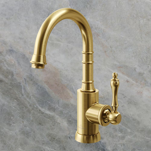 Villeroy & Boch Avia 2.0 Gooseneck Basin Mixer Brushed Gold Lead Free