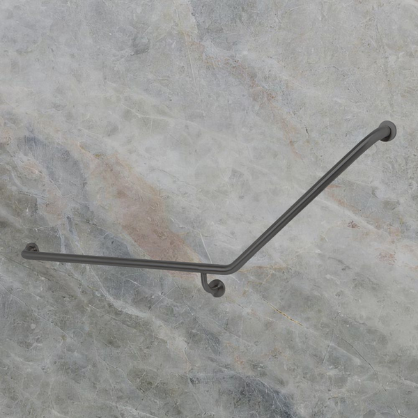 Argent Advantage 870x700mm 140 degree Grab Rail Left Hand Matte Black