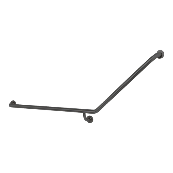 Argent Advantage 870x700mm 140 degree Grab Rail Left Hand Matte Black