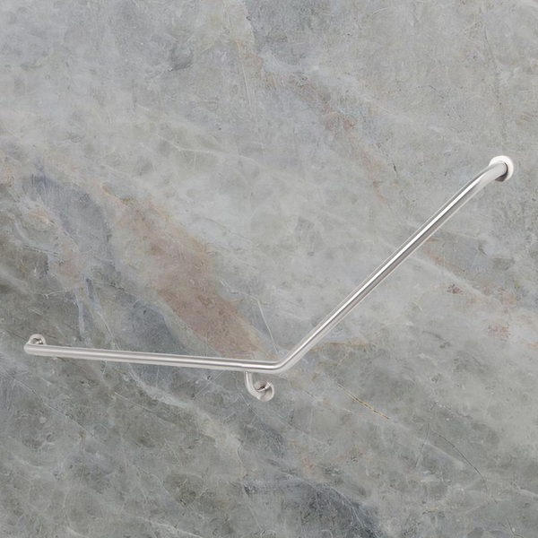 Argent Advantage Care 870x700mm 140 degree Grab Rail Left Hand Stainless Steel