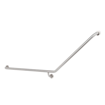 Argent Advantage Care 870x700mm 140 degree Grab Rail Left Hand Stainless Steel