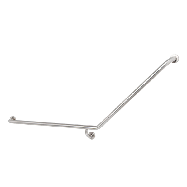 Argent Advantage Care 870x700mm 140 degree Grab Rail Left Hand Stainless Steel