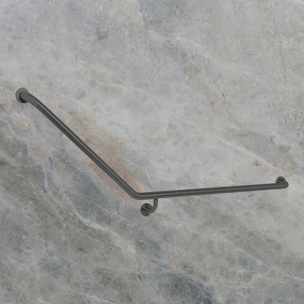 Argent Advantage 870x700mm 140 degree Grab Rail Right Hand Matte Black