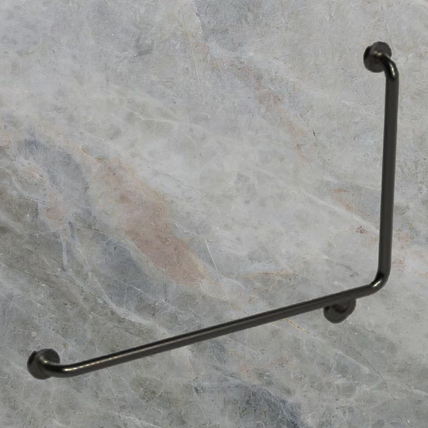 Argent Advantage 600x960mm 90 degree Grab Rail Left Hand Matte Black