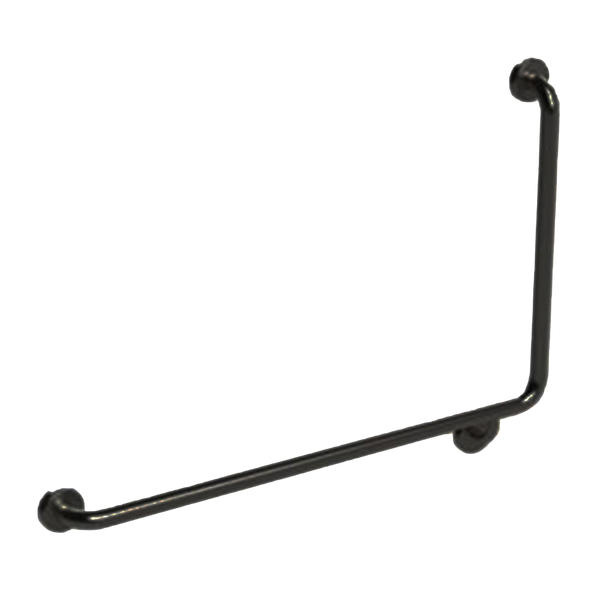 Argent Advantage 600x960mm 90 degree Grab Rail Left Hand Matte Black