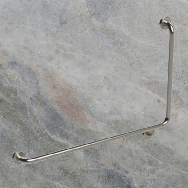 Argent Advantage 600x960mm 90 degree Grab Rail Left Hand Stainless Steel