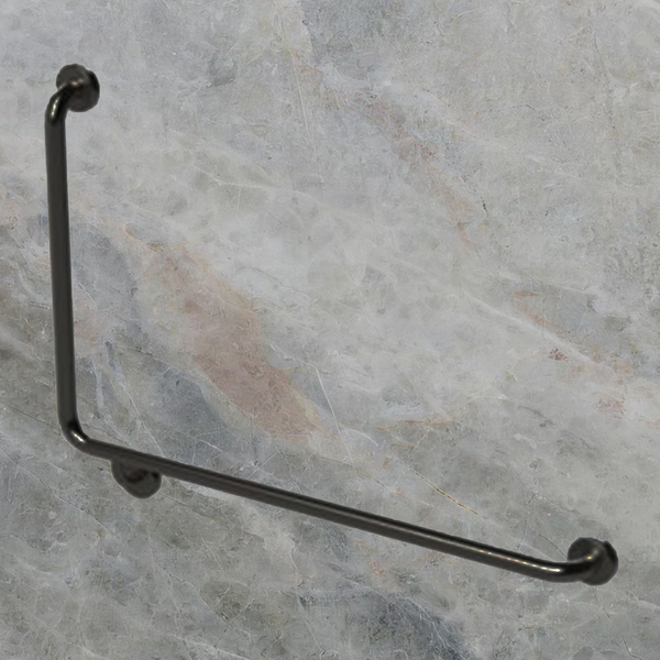 Argent Advantage 600x960mm 90 degree Grab Rail Right Hand Matte Black