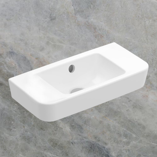 Villeroy & Boch O.Novo 2.0 500mm Rectangular Hand Wash Basin Centre Bowl with Overflow Alpine White