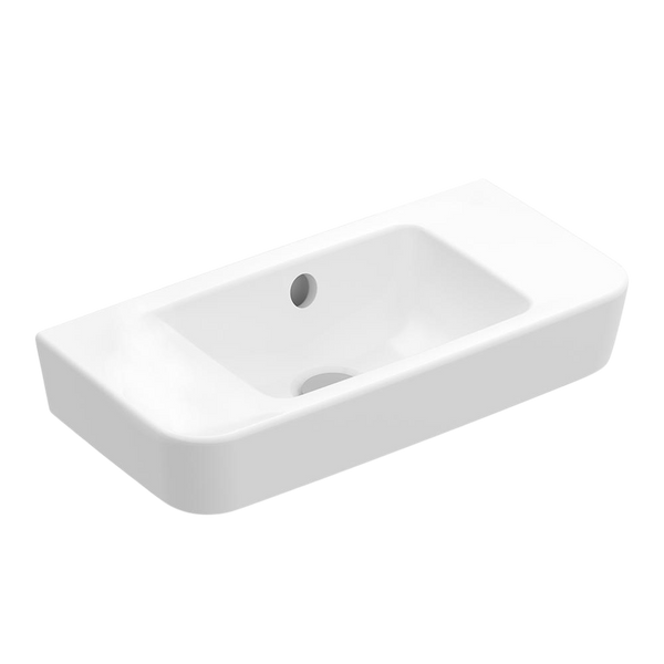 Villeroy & Boch O.Novo 2.0 500mm Rectangular Hand Wash Basin Centre Bowl with Overflow Alpine White