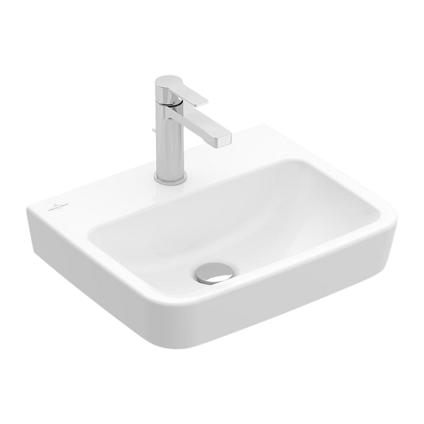 Villeroy & Boch O.Novo 2.0 450mm Rectangular Hand Wash Basin 1 Tap Hole Alpine White