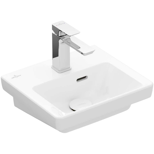 Villeroy & Boch Subway 3.0 370mm Hand Wash Basin with Overflow 1 Tap Hole Alpine White