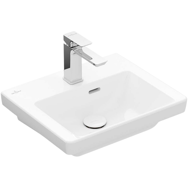 Villeroy & Boch Subway 3.0 450mm Hand Wash Basin with Overflow 1 Tap Hole Alpine White