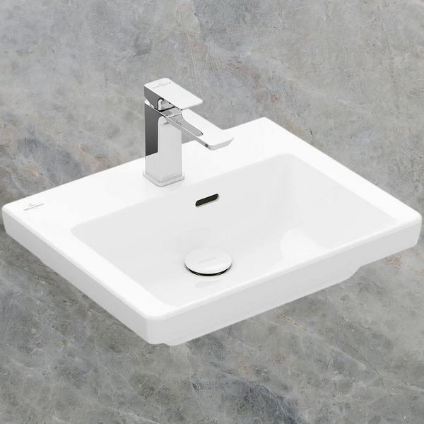 Villeroy & Boch Subway 3.0 500mm Wall Hung Basin with Overflow 1 Tap Hole Stone White
