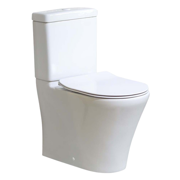 Villeroy & Boch O.Novo 2.0 DirectFlush BTW Bottom Entry Toilet Suite with Slim Seat CeramicPlus Alpine White