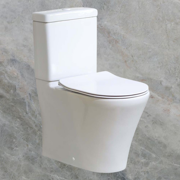 Villeroy & Boch O.Novo 2.0 DirectFlush BTW Rear Entry Toilet Suite with Slim Seat CeramicPlus Alpine White