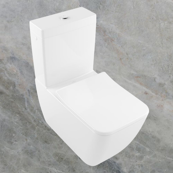 Villeroy & Boch Venticello DirectFlush BTW Toilet Suite with Slim Seat CeramicPlus Alpine White