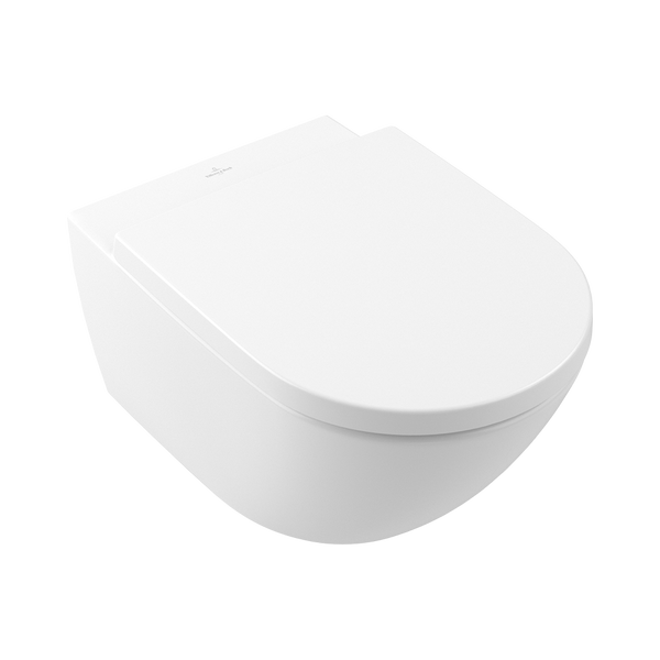 Villeroy & Boch Subway 3.0 TwistFlush Wall Hung Toilet Pan and Seat Stone White