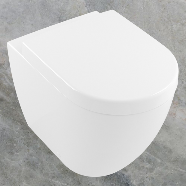 Villeroy & Boch Subway 3.0 TwistFlush Wall Faced Toilet Pan and Seat CeramicPlus Alpine White