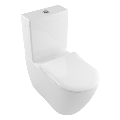 Villeroy & Boch Subway 3.0 TwistFlush BTW Toilet Suite Slim Seat CeramicPlus Alpine White