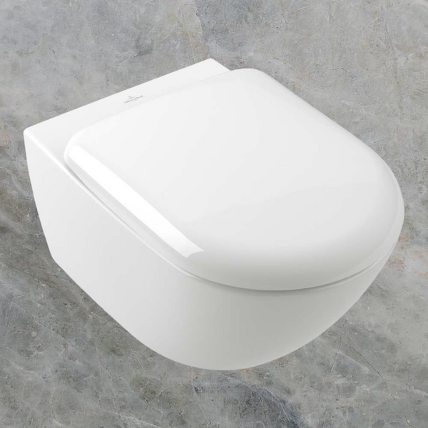 Villeroy & Boch Antao TwistFlush Wall Hung Toilet Pan and Seat Alpine White