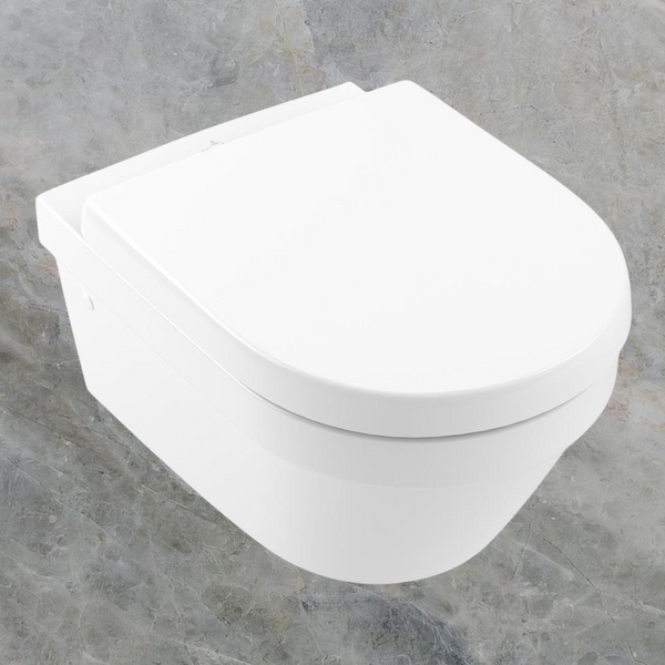 Villeroy & Boch Architectura 3.0 DirectFlush Wall Hung Toilet Pan and Seat CeramicPlus Alpine White