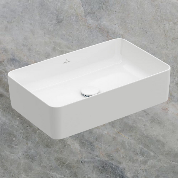 Villeroy & Boch Collaro Rectangular Vessel Basin Alpine White