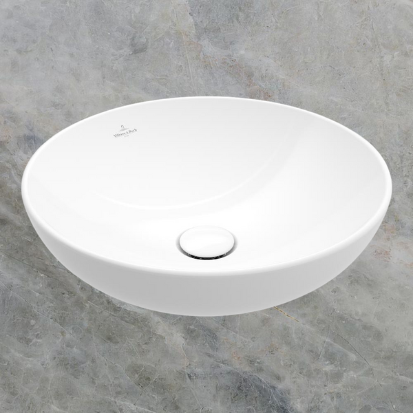 Villeroy & Boch Loop Slim 420mm Round Vessel Basin with Overflow White