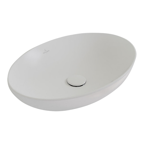 Villeroy & Boch Loop Slim 560mm Oval Vessel Basin Stone White
