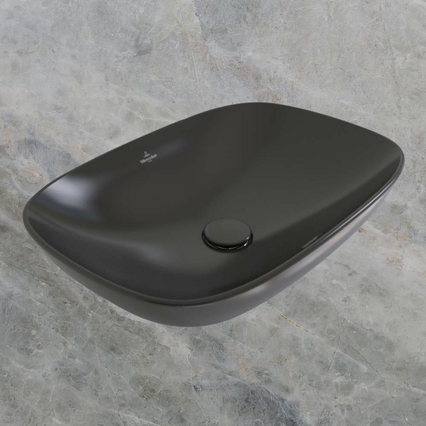 Villeroy & Boch Loop Slim 560mm Rectangular Vessel Basin Pure Black