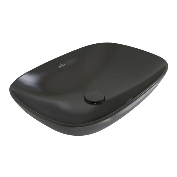 Villeroy & Boch Loop Slim 560mm Rectangular Vessel Basin Pure Black