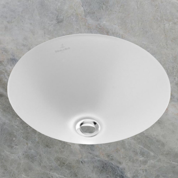 Villeroy & Boch Loop Slim 330mm Round Under Counter Basin with Overflow Alpine White