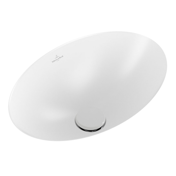 Villeroy & Boch Loop Slim 430mm Oval Under Counter Basin with Overflow Stone White